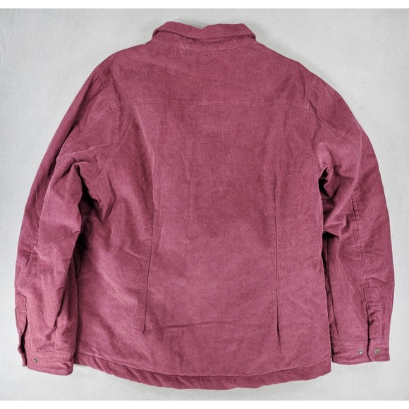 Robert Graham Corduroy Jacket Burgundy Mens XXL New Zip Snap Quilt Lined Cotton - Picture 5 of 7